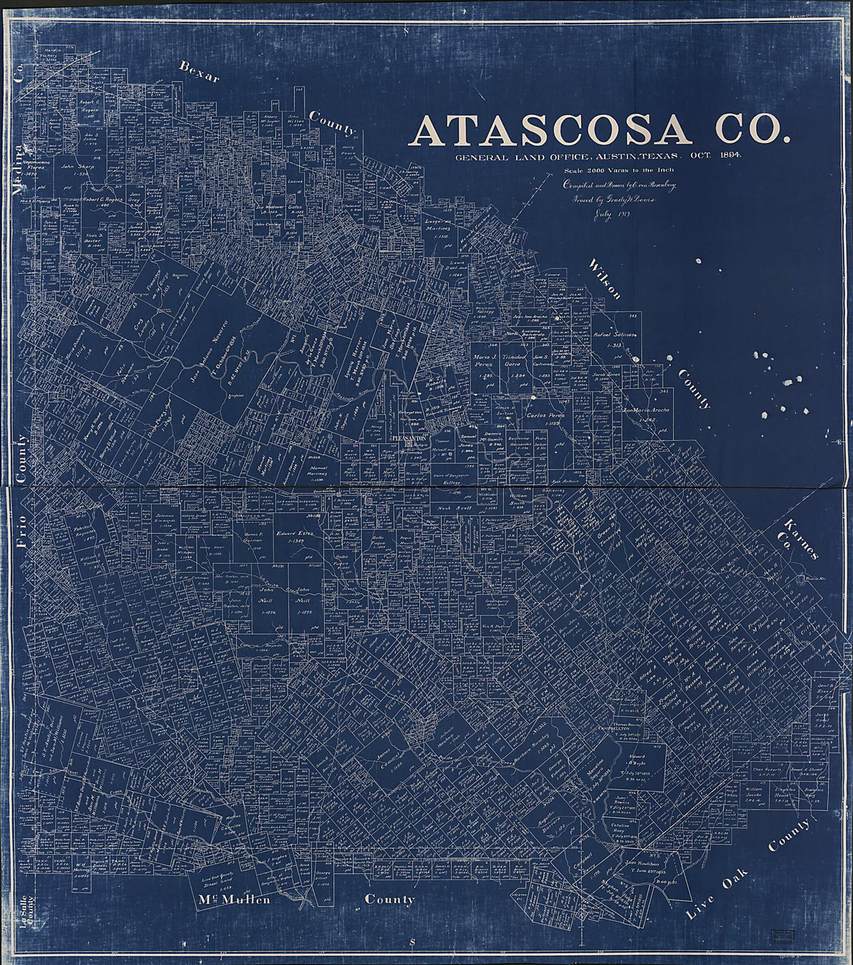 Atascosa County (Atascosa County) 1894 by Relic Map Company