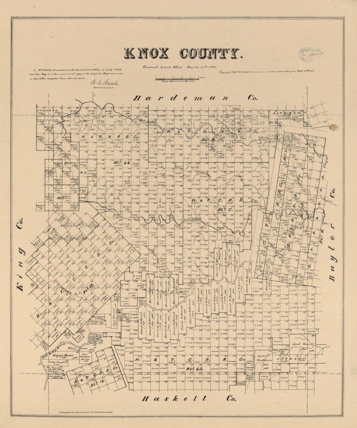 Knox County 1880 by Relic Map Company