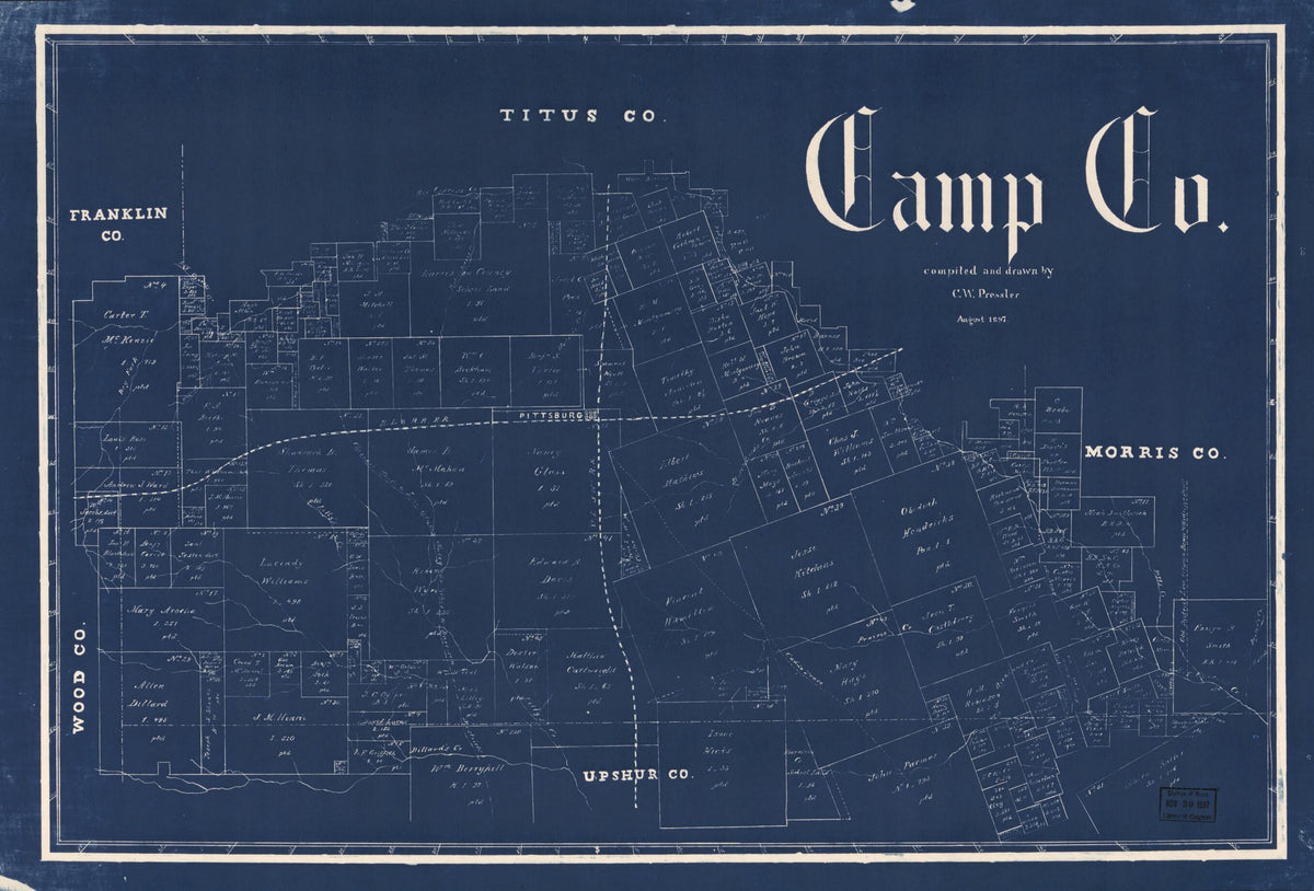 Camp Co. (Camp County, Texas) 1897 by Relic Map Company