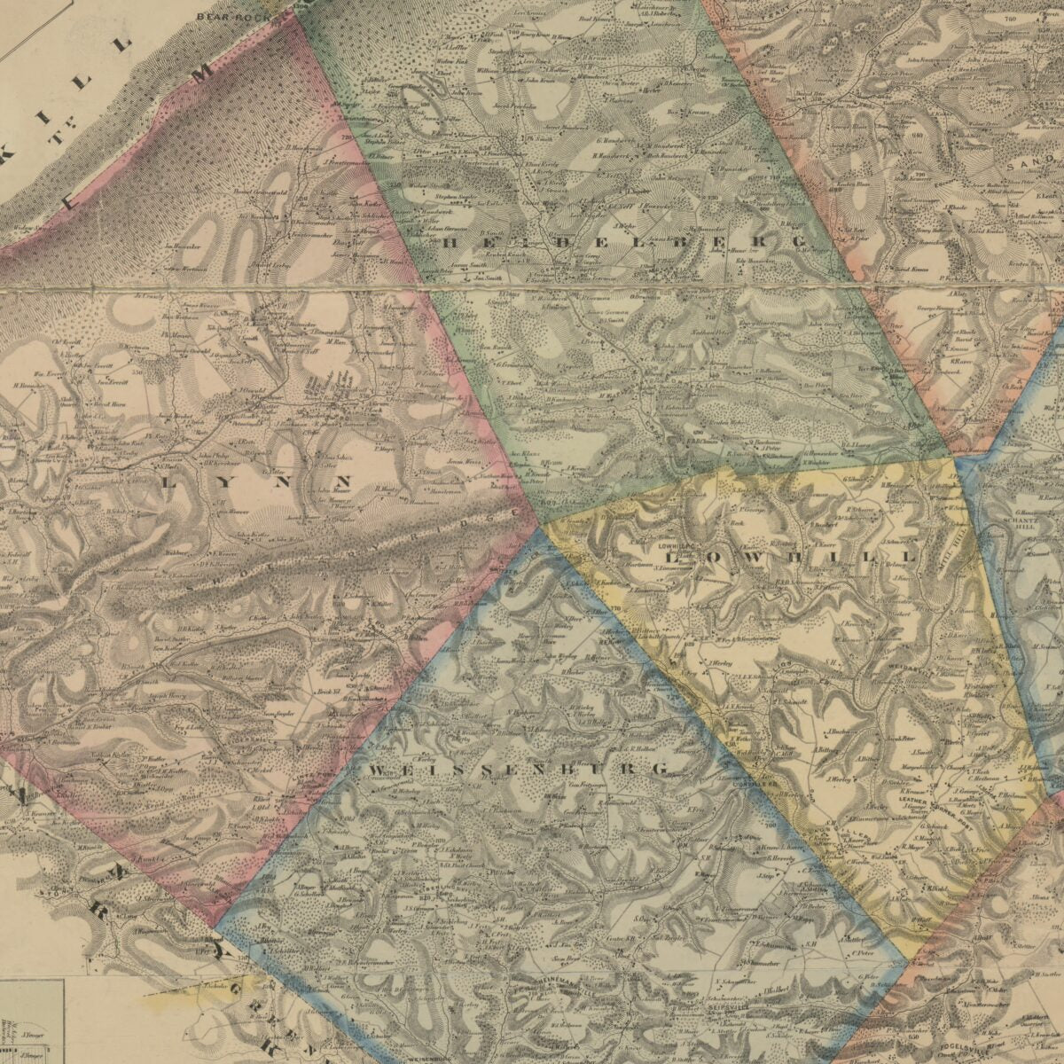 This old map of Map of Lehigh County, Pennsylvania : from Original Surveys from 1862 was created by G. A. Aschbach, M. H. (Morris H.) Traubel in 1862