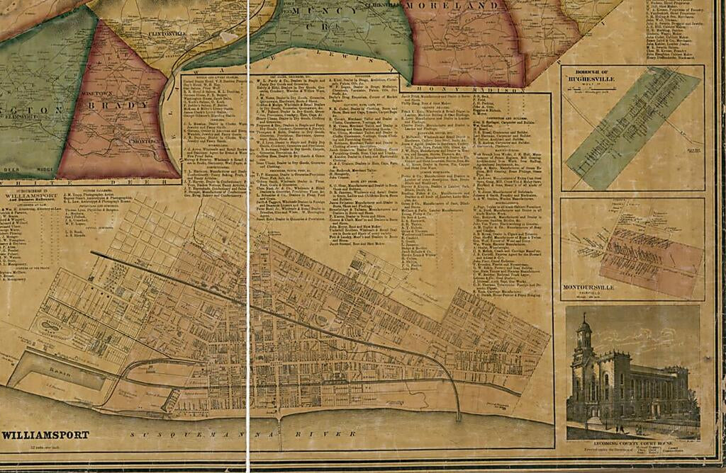 This old map of Topographical Map of Lycoming County, Pennsylvania : from Actual Surveys from 1861 was created by  H.F. Walling&