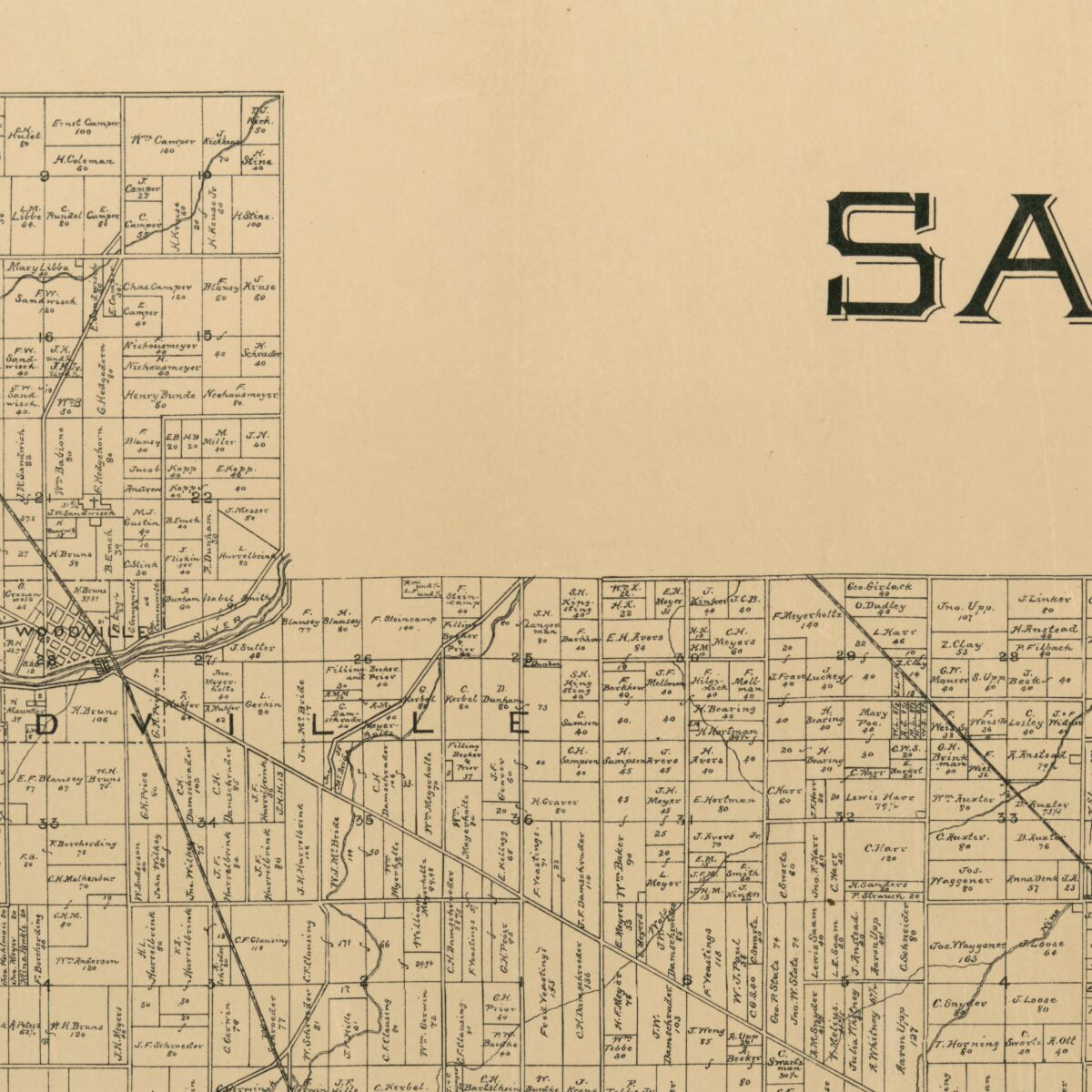 This old map of Map of Sandusky County, Ohio from 1891 was created by Henry Hughes in 1891