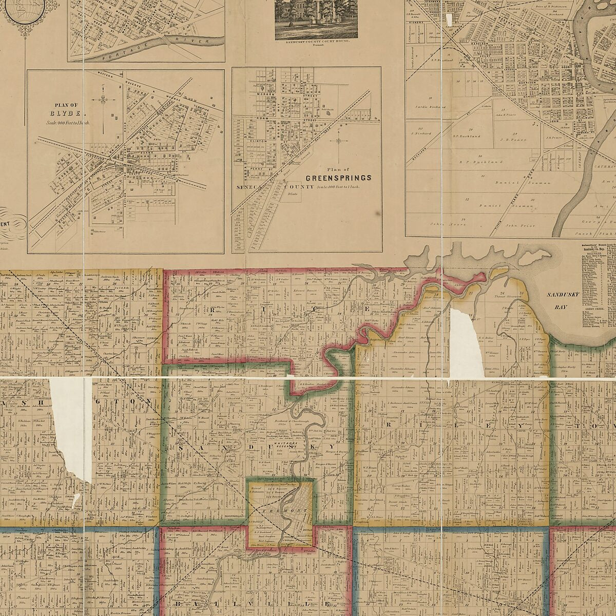 This old map of Map of Sandusky County, Ohio from 1860 was created by John McDonnell in 1860