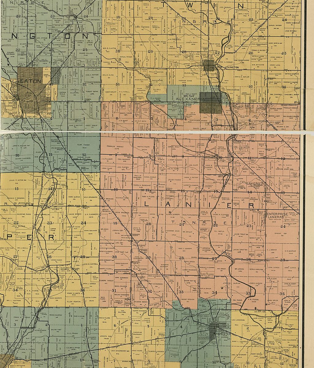 This old map of Map of Preble County, Ohio from 1897 was created by F. B. Robinson in 1897