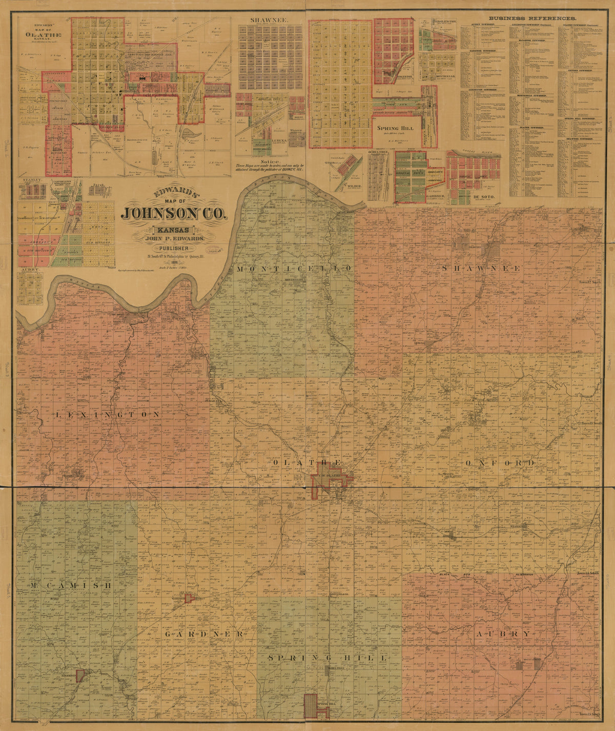 Map of Johnson Co., Kansas, Edward&