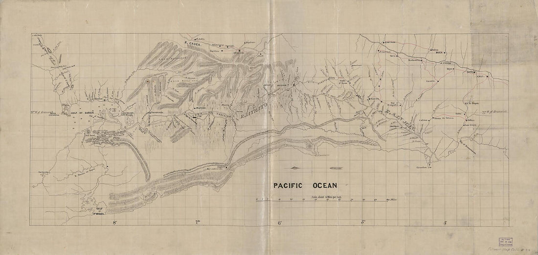This old map of Pacific Ocean from 1850 was created by in 1850