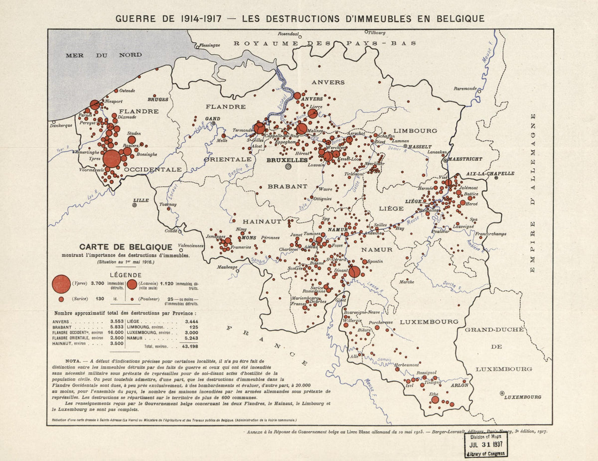 Belgium 1917 - les Destructions D&