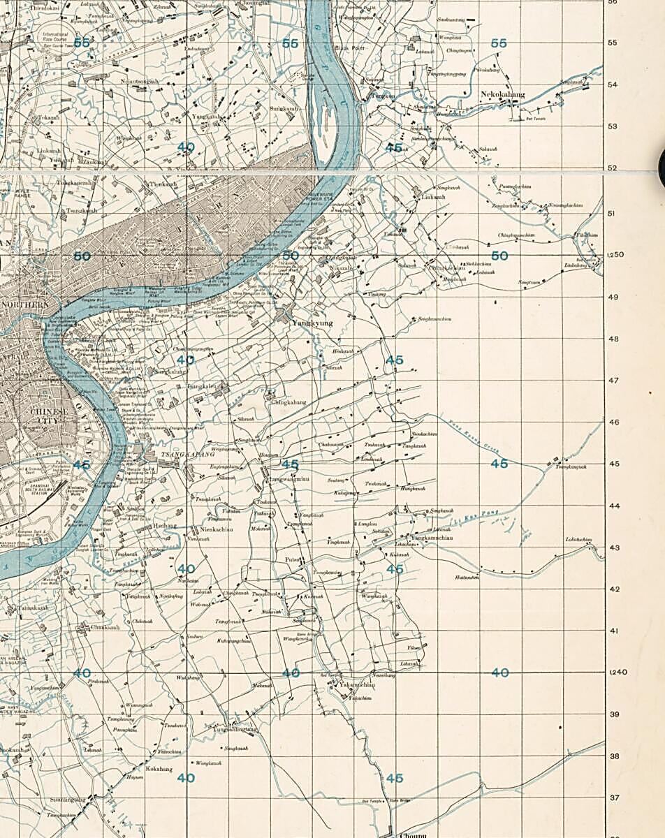 This old map of Eastern China. Shanghai from 1927 was created by  Great Britain. Ordnance Survey in 1927