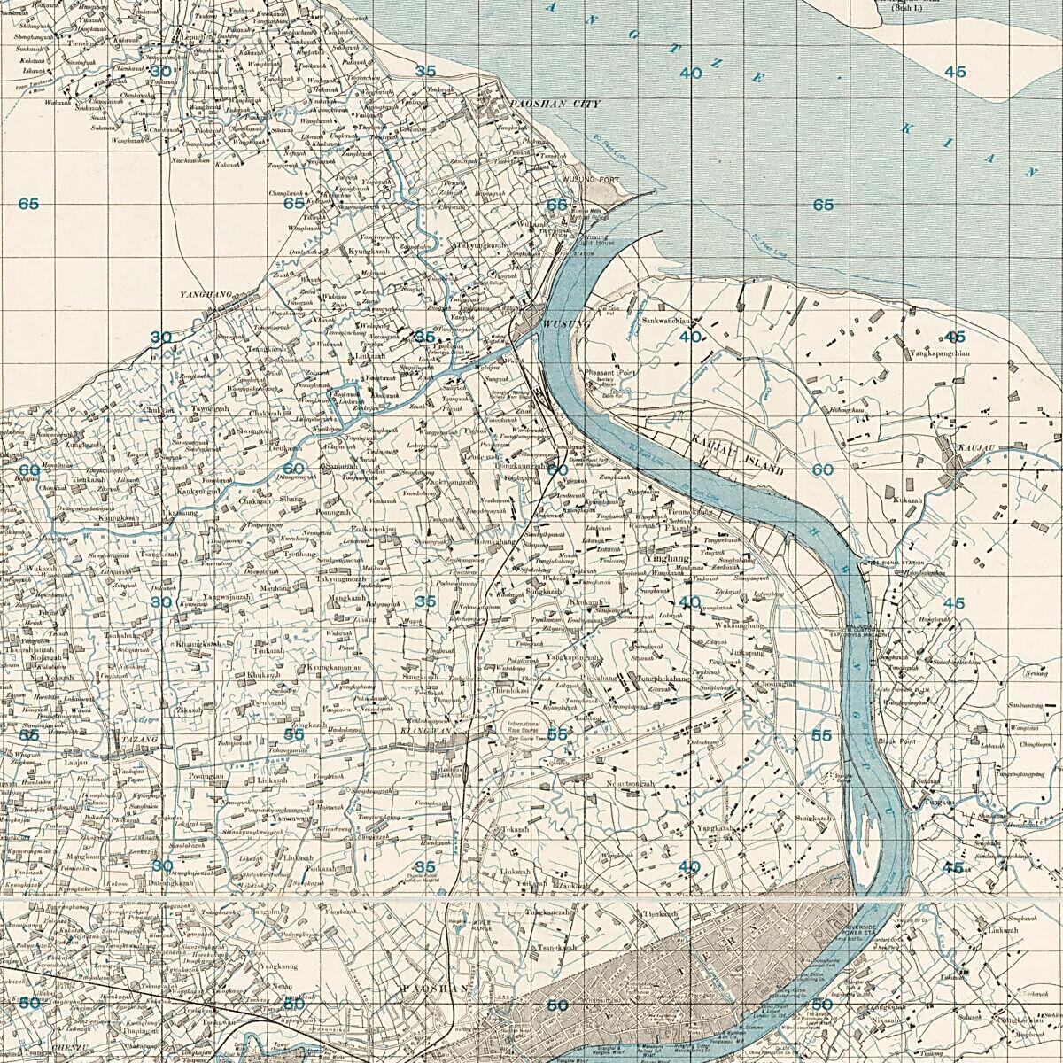 This old map of Eastern China. Shanghai from 1927 was created by  Great Britain. Ordnance Survey in 1927