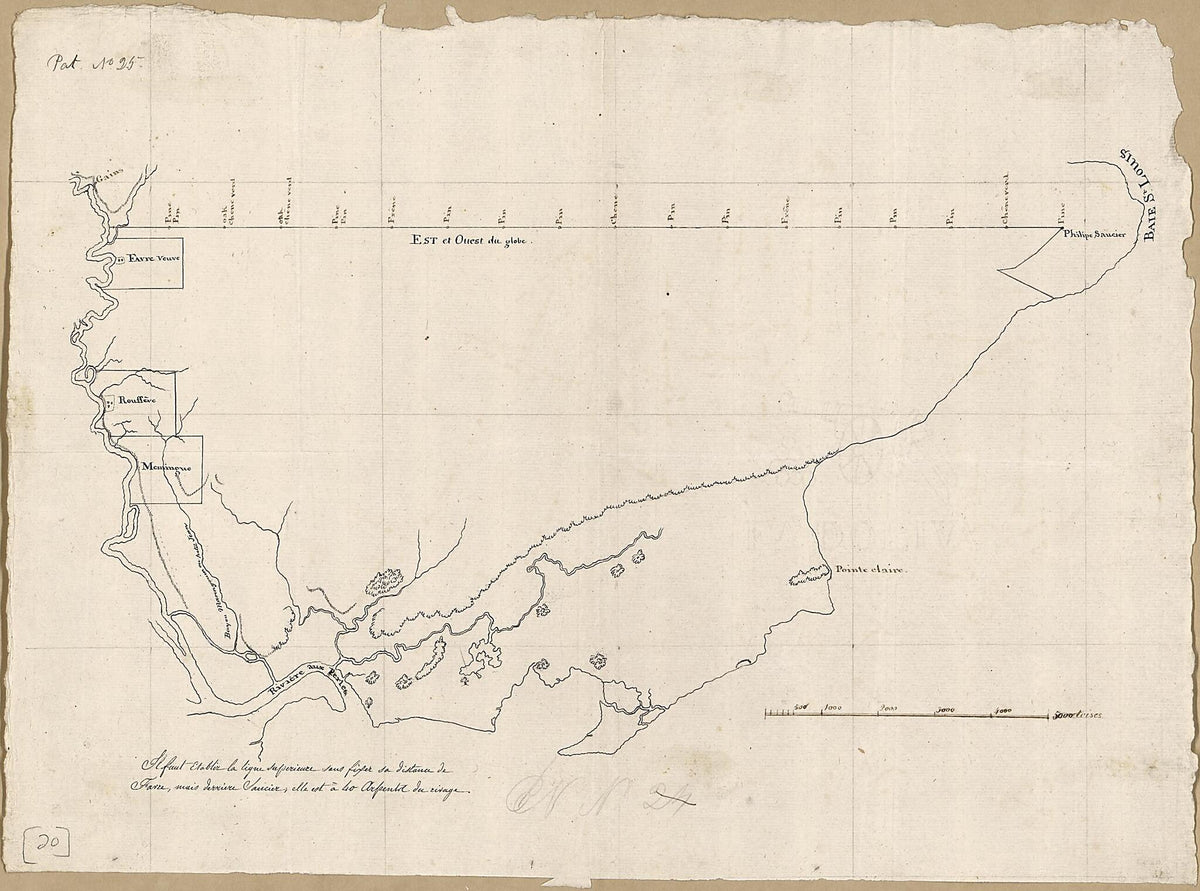 Map of an Area from Pearl River to Bay St. Louis In Spanish West Florida 1805 by Relic Map Company