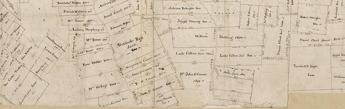 This old map of Portion of a Map of Feliciana District, Spanish Louisiana, from the Lac De La Croix to Thompson&