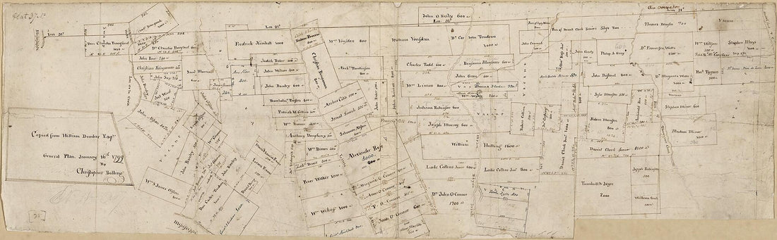 This old map of Portion of a Map of Feliciana District, Spanish Louisiana, from the Lac De La Croix to Thompson&