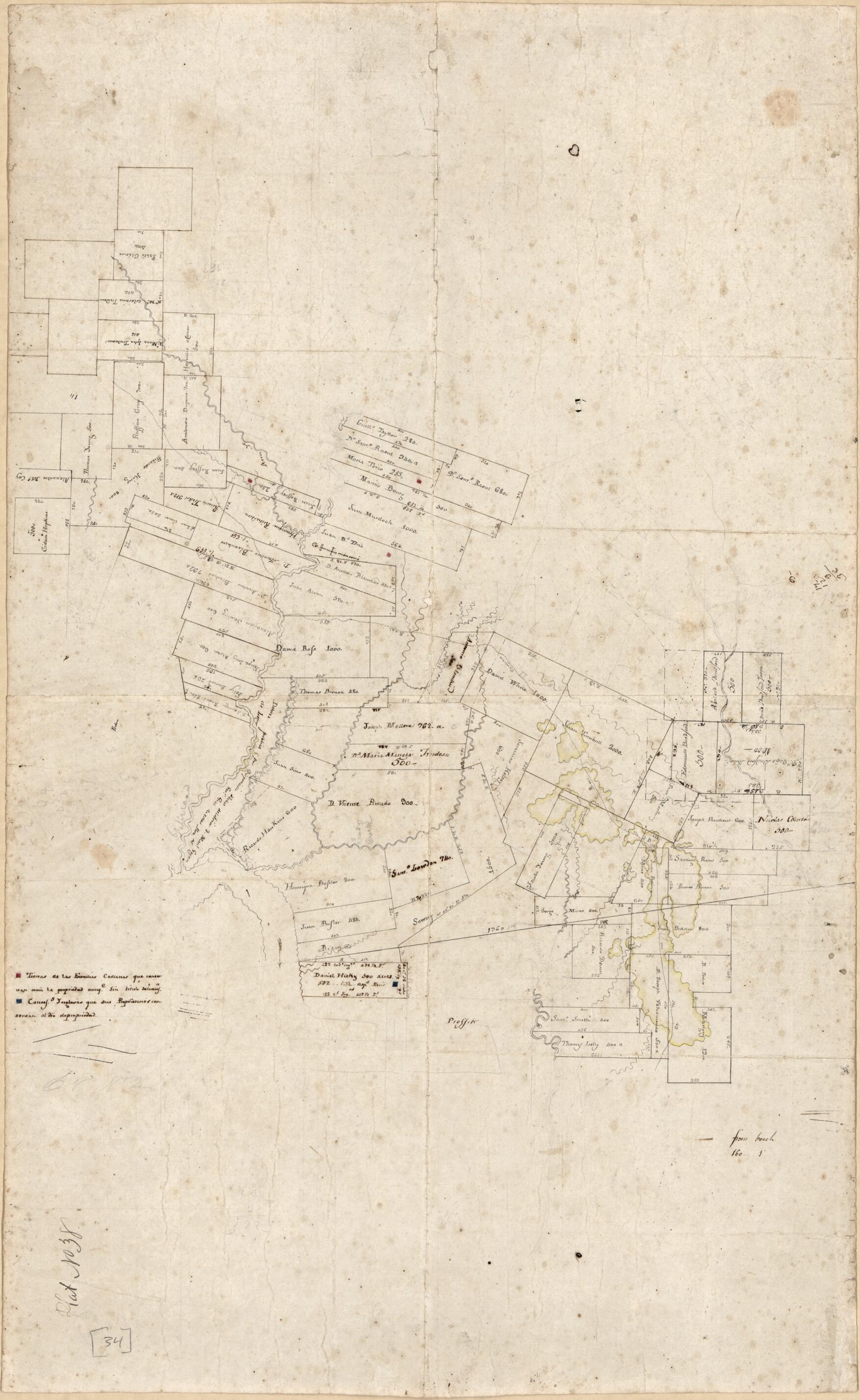 This old map of Map of a Portion of Feliciana District, Spanish West Florida from 1805 was created by Vicente Sebastián Pintado in 1805