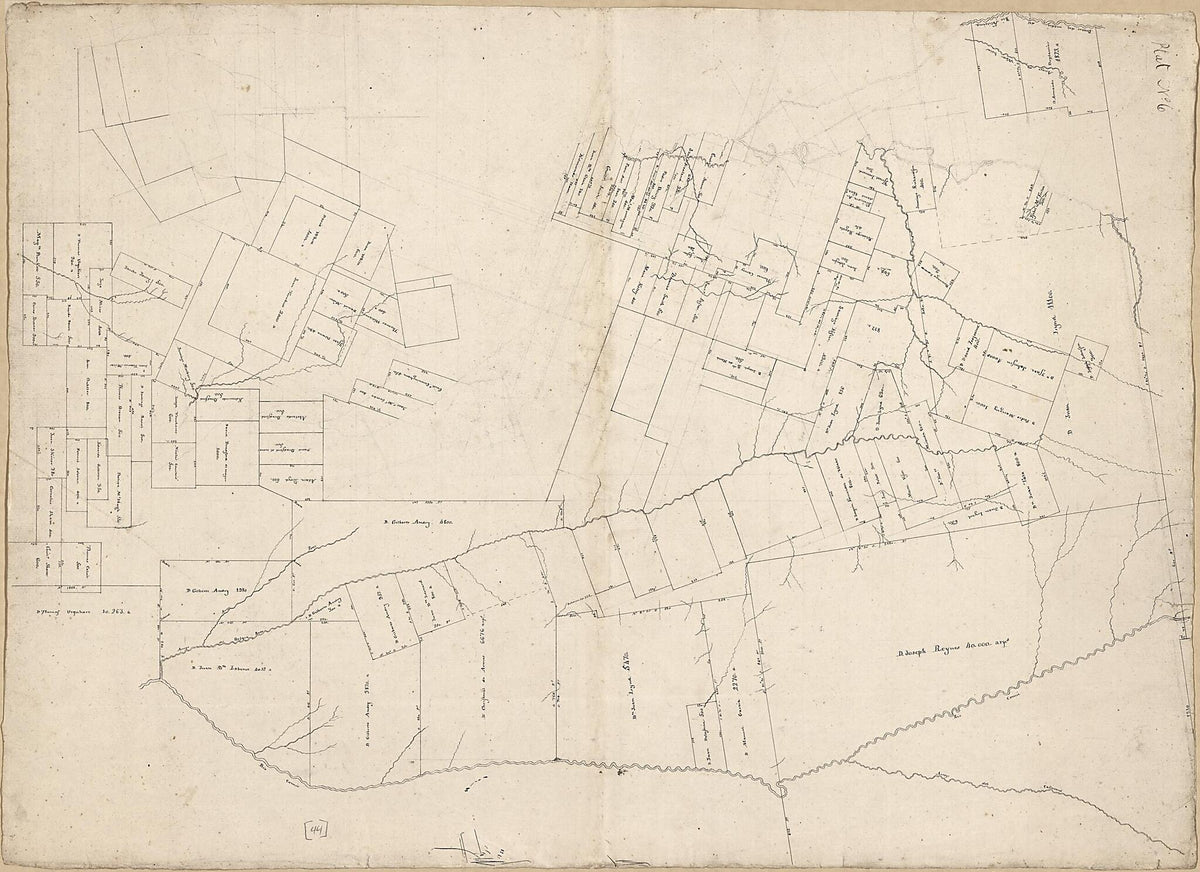 Map of Landowners Between the Rio Comite and the Rio Feliciana, Spanish West Florida 1805 by Relic Map Company