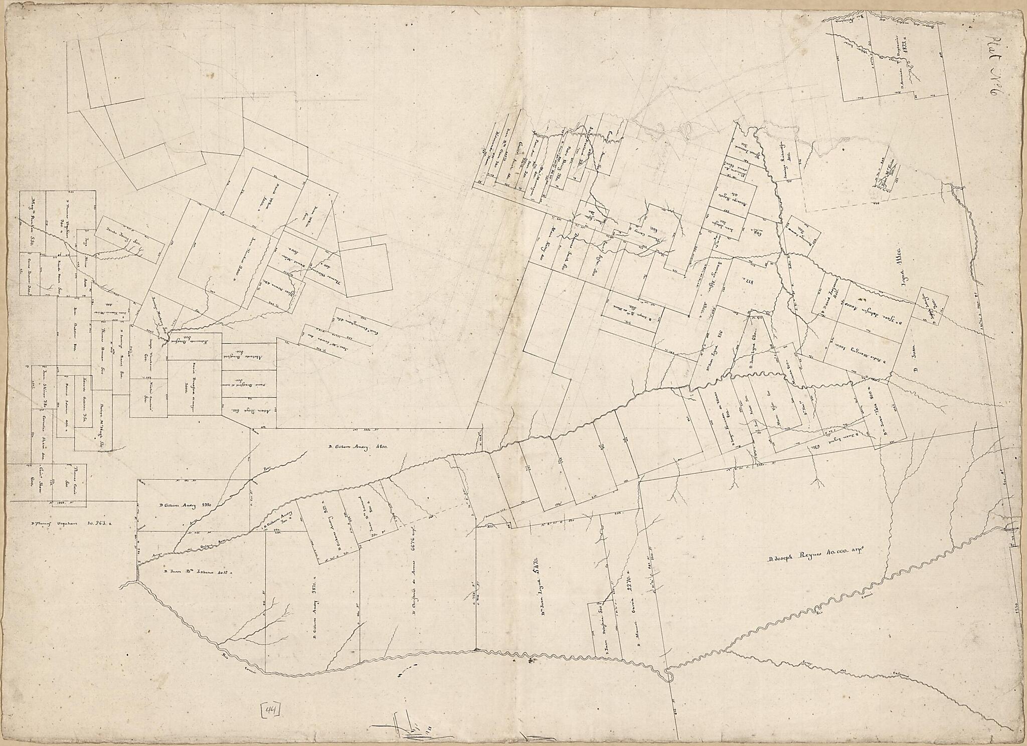 This old map of Map of Landowners Between the Rio Comite and the Rio Feliciana, Spanish West Florida from 1805 was created by Vicente Sebastián Pintado in 1805