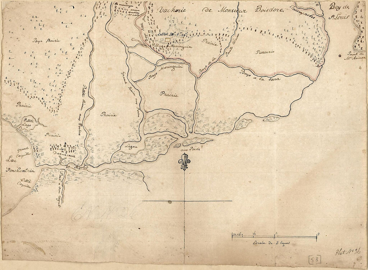 Map of the Rigolet and the Mouth of the Pearl River, Louisiana and Mississippi 1800 by Relic Map Company
