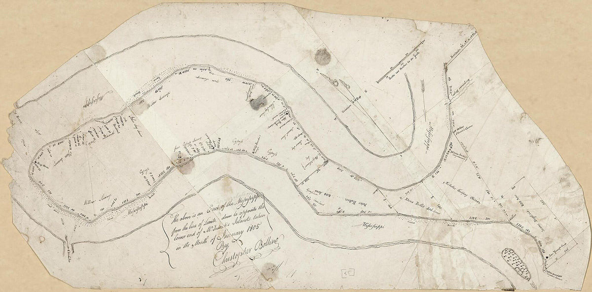 Spanish Border South to McIntosh Island 1805 by Relic Map Company