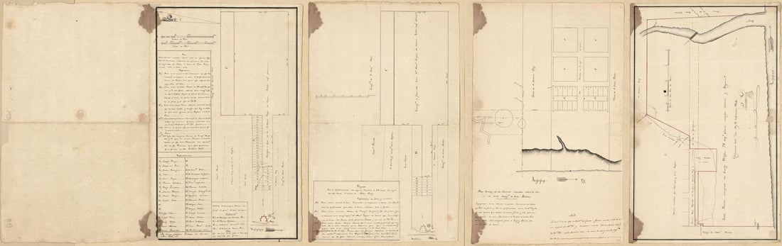 This old map of Four Plats On the Mississippi River at Baton Rouge from 1805 was created by Vicente Sebastián Pintado in 1805
