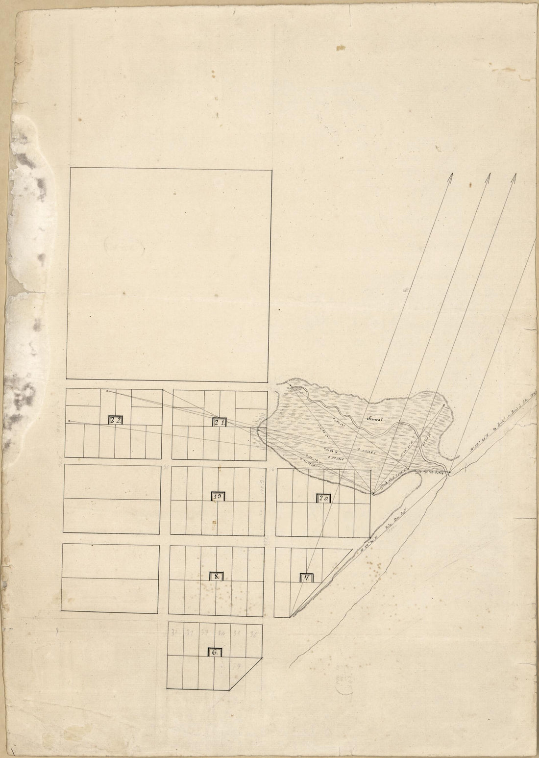 This old map of Unidentified Plan of a Portion of Pensacola, Spanish West Florida from 1815 was created by Vicente Sebastián Pintado in 1815
