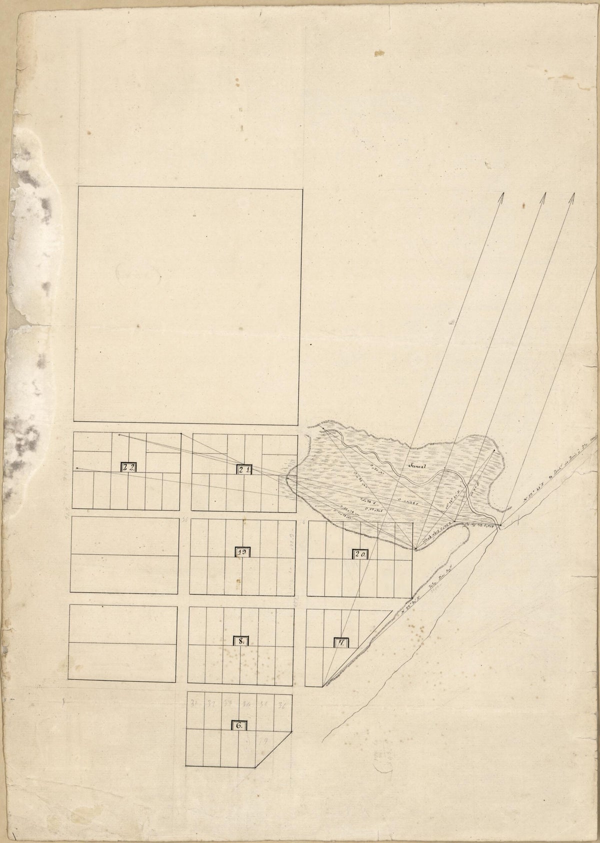 Unidentified Plan of a Portion of Pensacola, Spanish West Florida 1815 by Relic Map Company