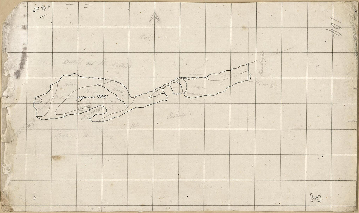 Unfinished Map of a Portion of Land Along Perdido Bay, Spanish West Florida 1815 by Relic Map Company