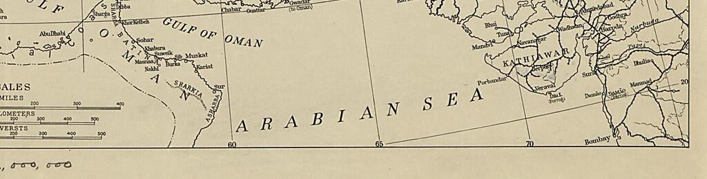 This old map of Middle East from 1918 was created by  American Geographical Society of New York in 1918