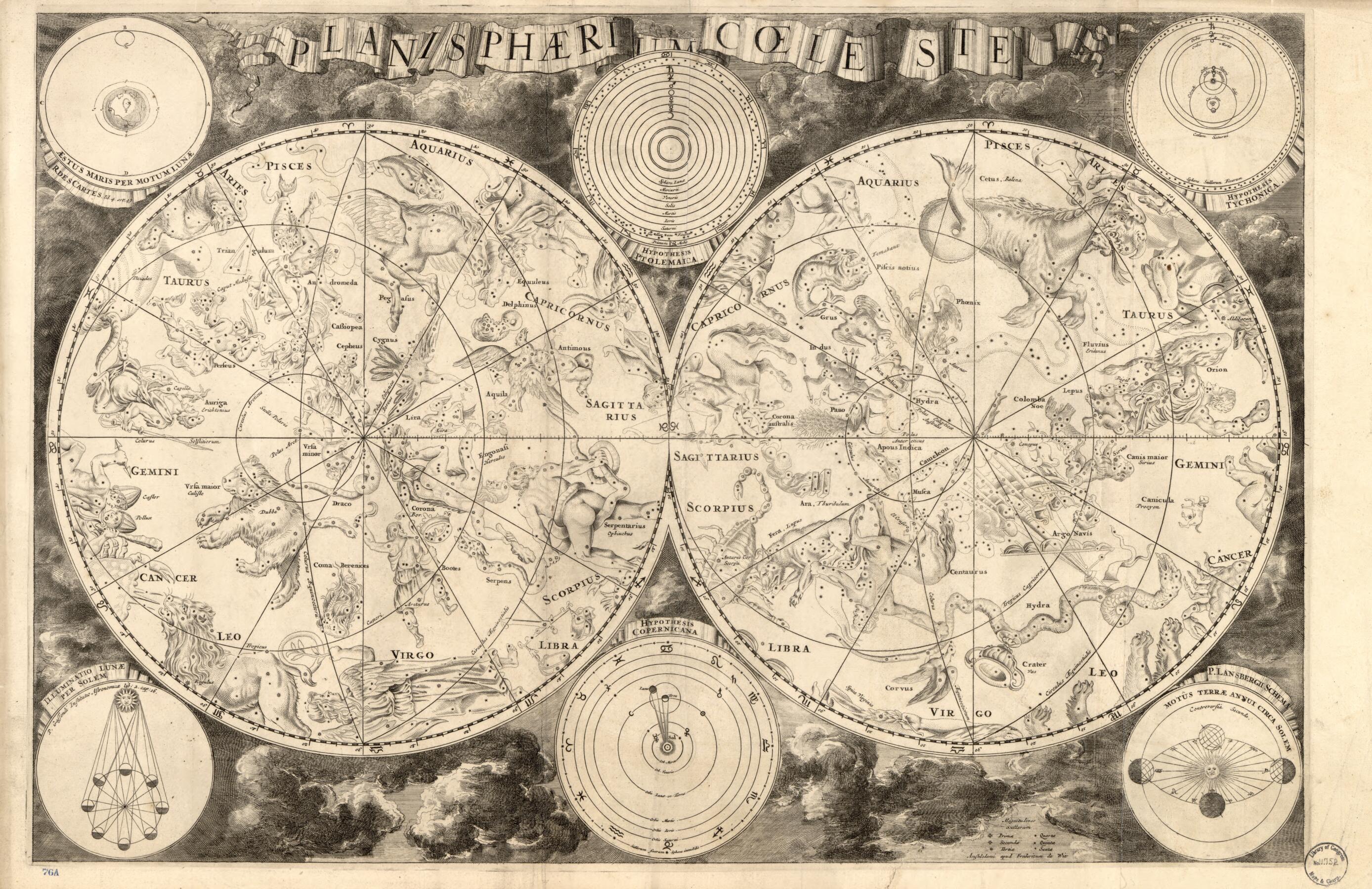 This old map of Planisphaerium Coeleste from 1850 was created by in 1850