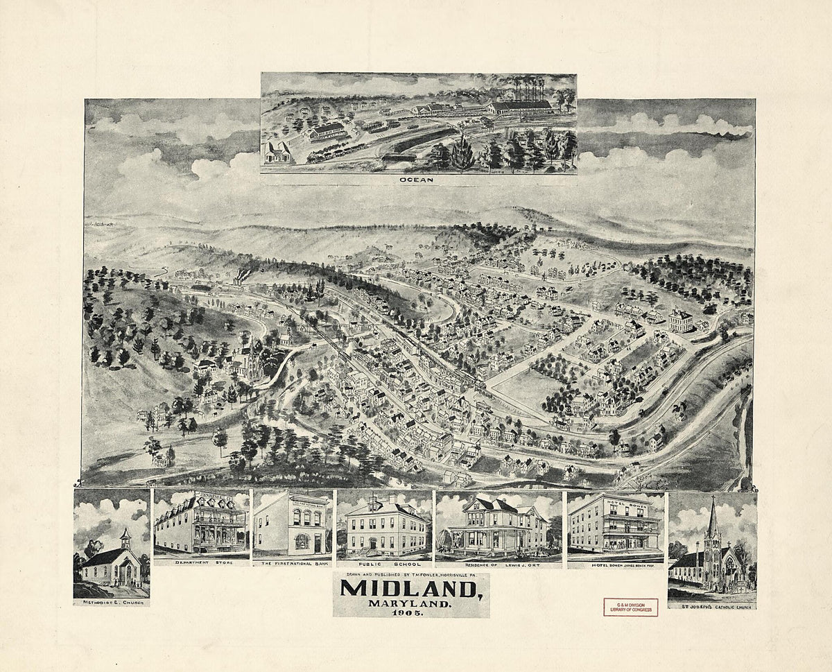 Midland, Maryland 1905 by Relic Map Company