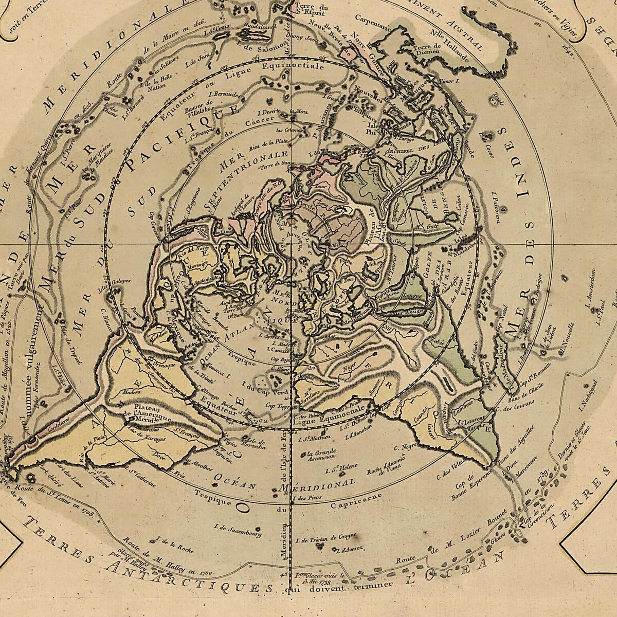 This old map of Planisphere Physique, Où L&