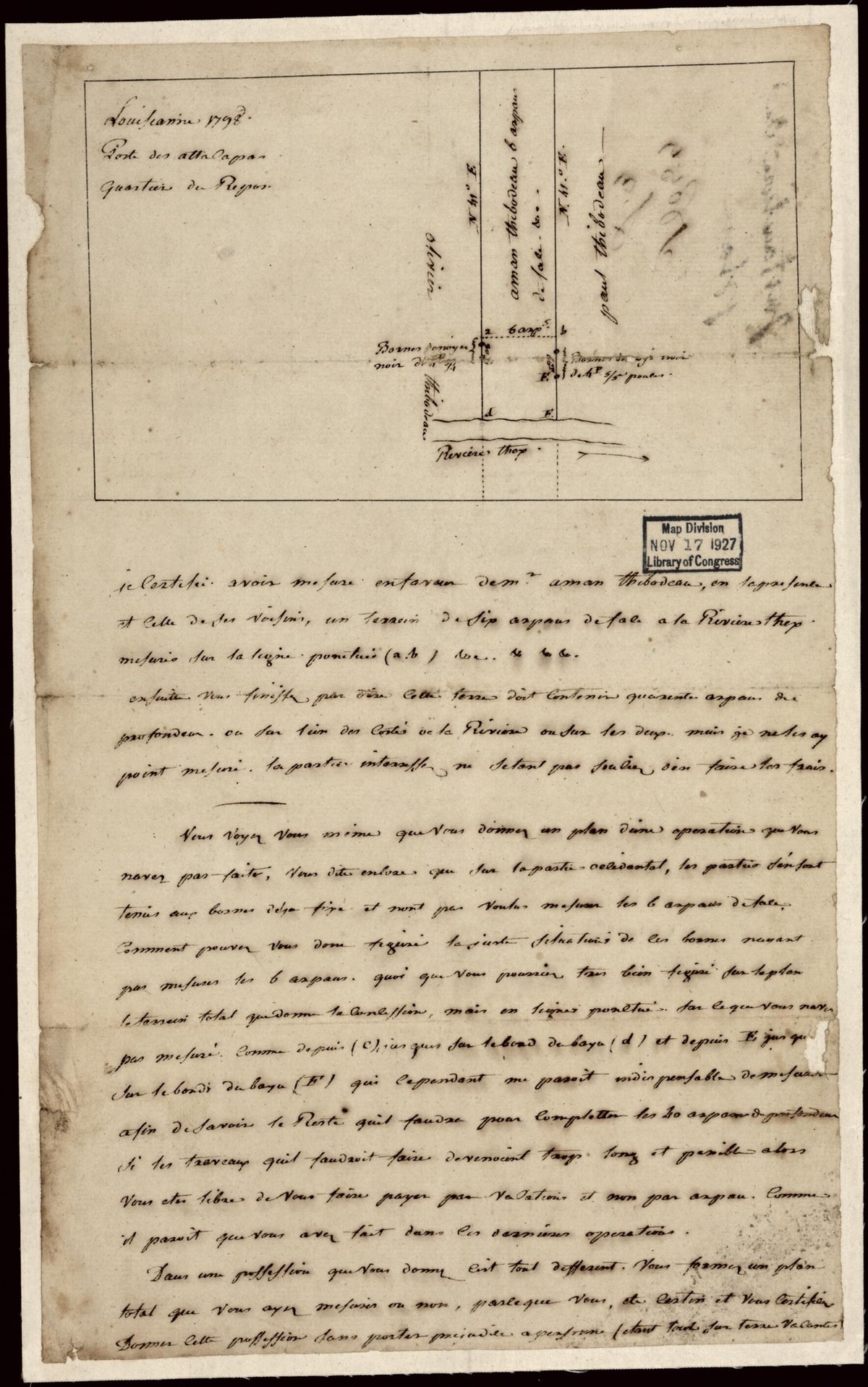 Attakapa Region Land Grants, Louisiana. (Louisiane, Attacapa, Louisiane, District Attacapa, Plan D&