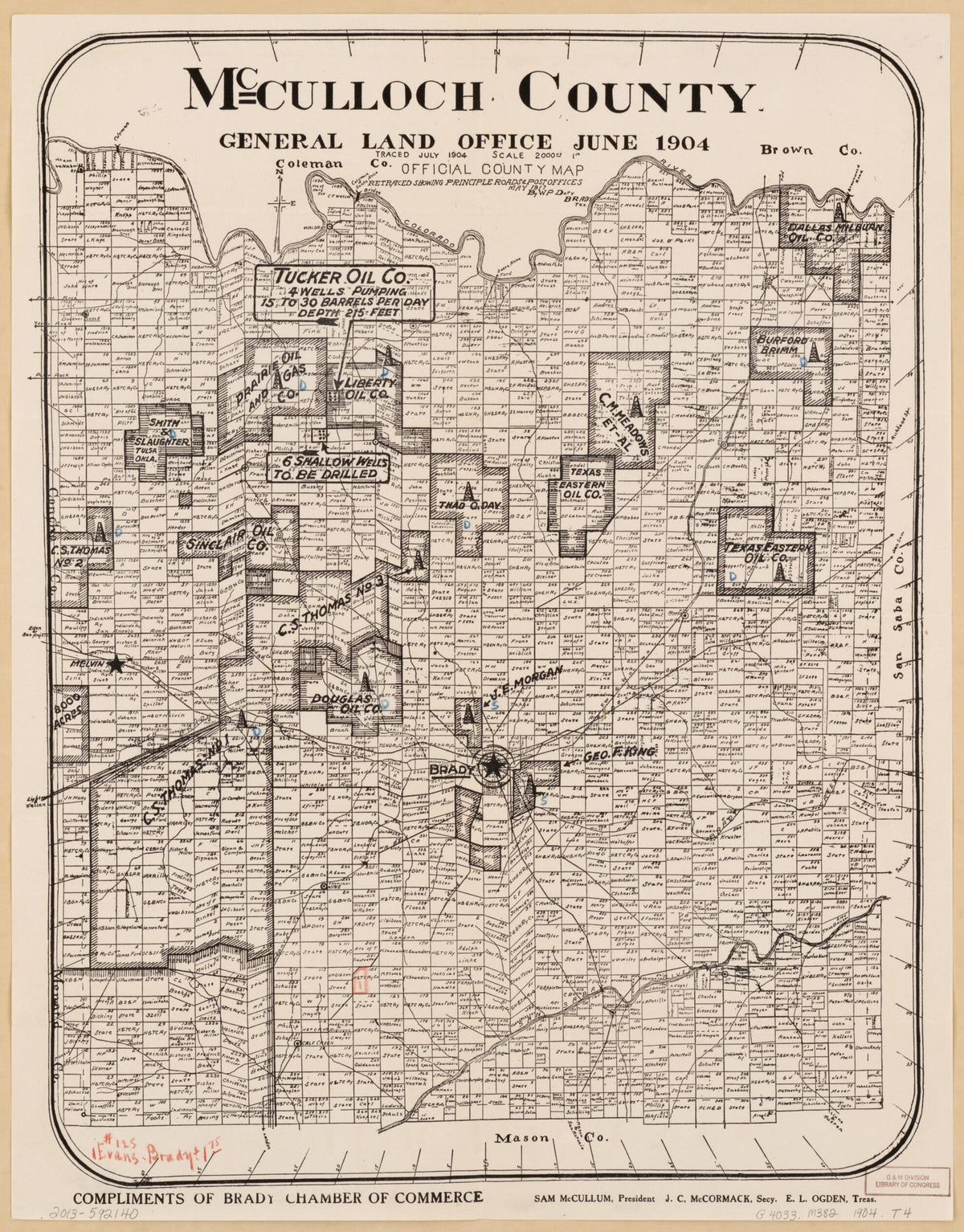 McCulloch County 1917 by Relic Map Company
