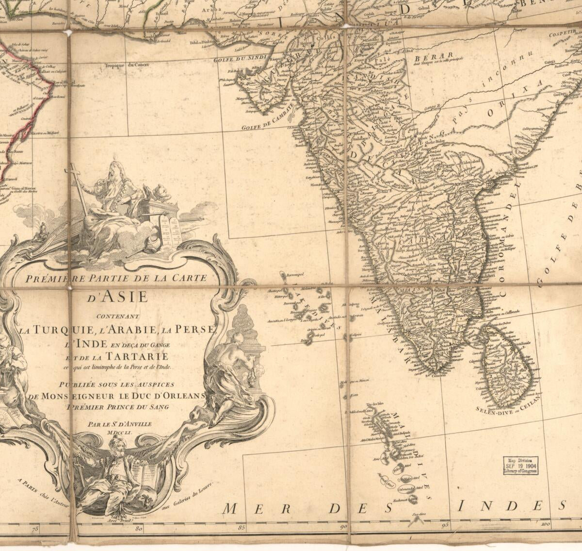 This old map of Premiere Partie De La Carte D&