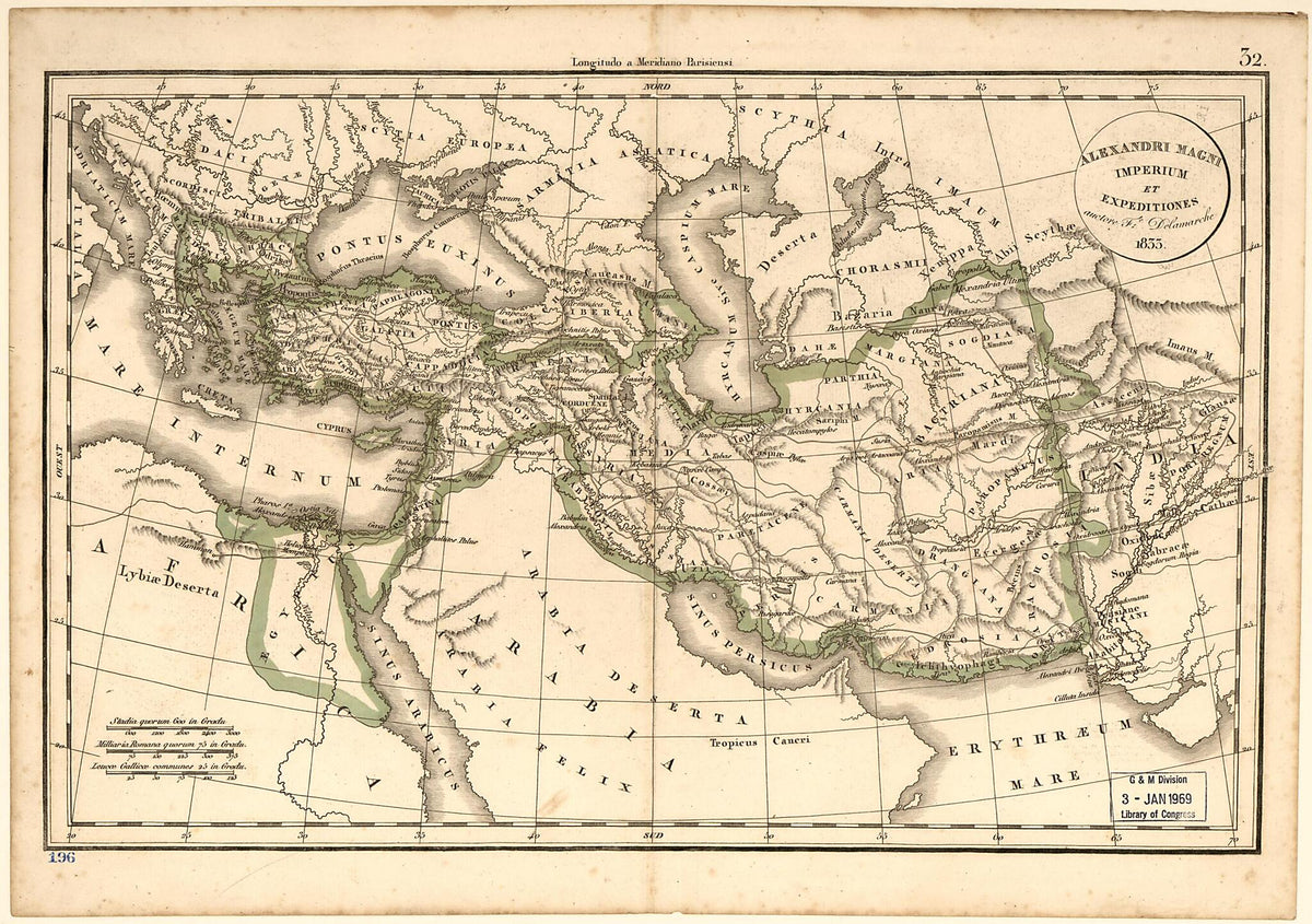 Alexandri Magni Imperium Et Expeditiones 1833 by Relic Map Company