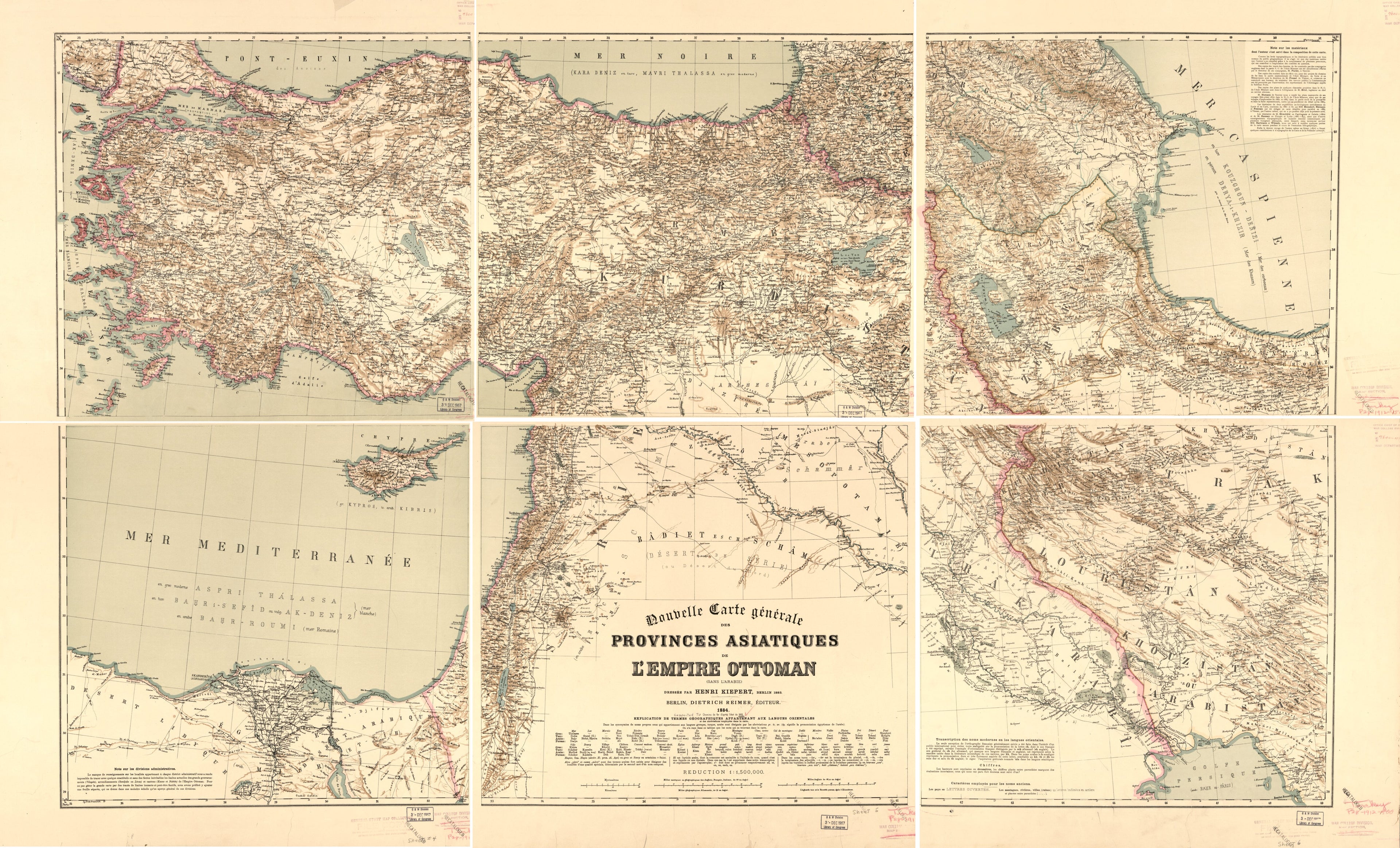 Nouvelle Carte Generale Des Provinces Asiatiques De L&