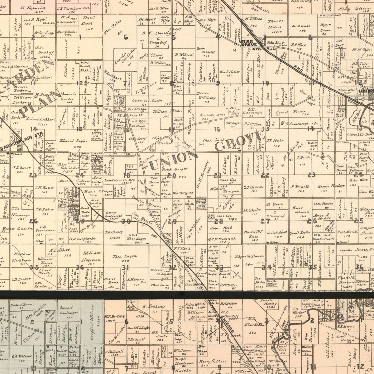 This old map of Map of Whiteside County, Illinois from 1896 was created by Edw. O. Hills in 1896