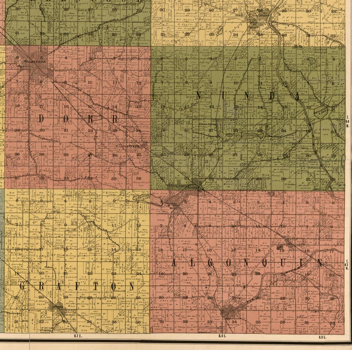 This old map of Map of McHenry County, Illinois from 1903 was created by  Hunter & Van Valkenburgh in 1903