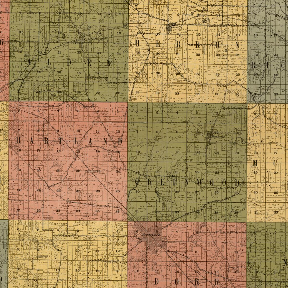 This old map of Map of McHenry County, Illinois from 1903 was created by  Hunter & Van Valkenburgh in 1903