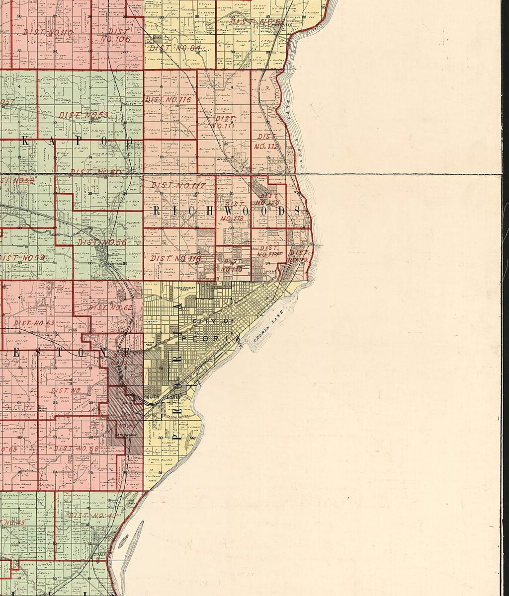 This old map of Map of Peoria County, Illinois from 1904 was created by  Hendrickson & Richardson in 1904