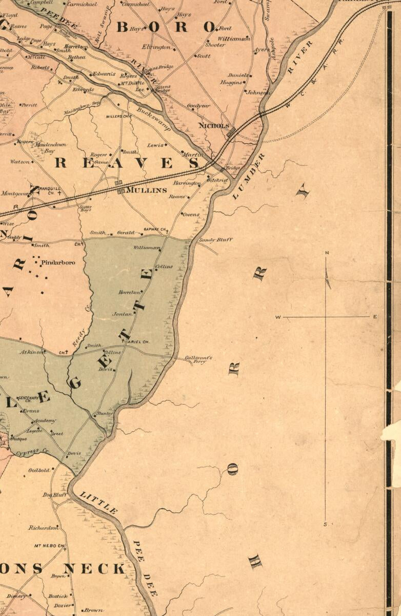 This old map of Map of Marion County, South Carolina : a Complete Map Showing the Townships, Public Roads & Principle Residences, Besides Other Things Not Found On Any Other Map of the County (Marion County, South Carolina) from 1882 was created by P. Y. Bethea, Thomas Harlee in 1882