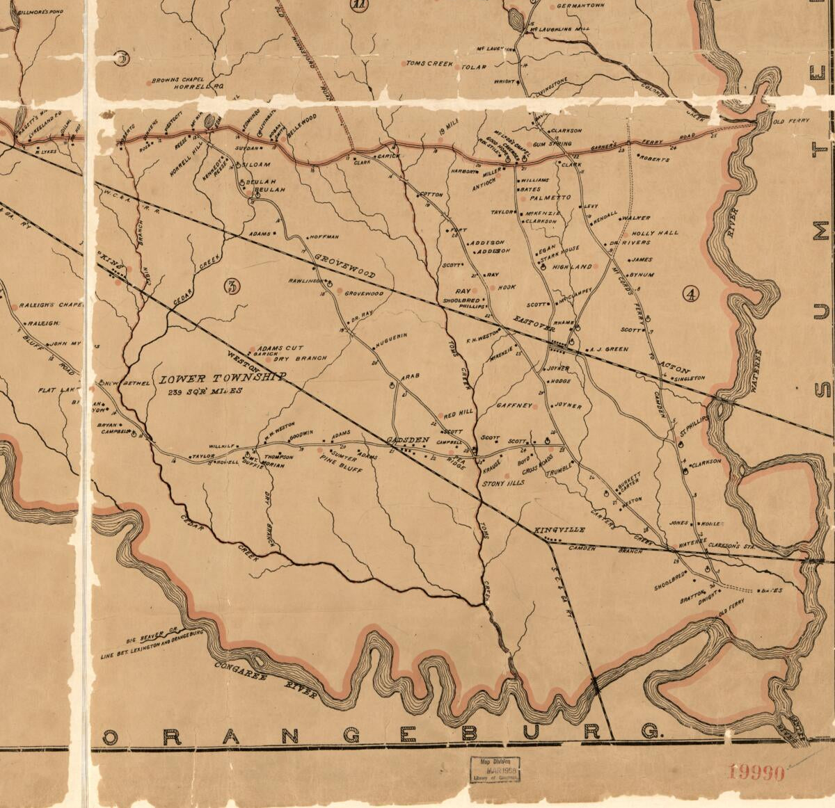 This old map of Map of Richland County, South Carolina from 1897 was created by M. L. Braswell in 1897