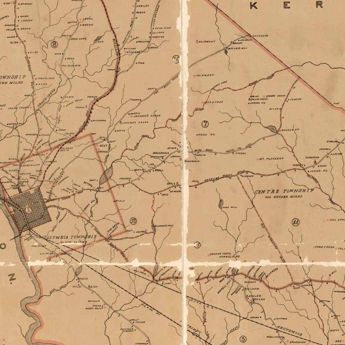 This old map of Map of Richland County, South Carolina from 1897 was created by M. L. Braswell in 1897
