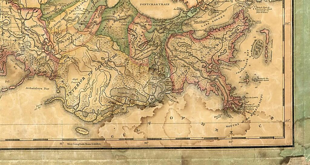 This old map of Map of Louisiana from 1820 was created by John Melish in 1820