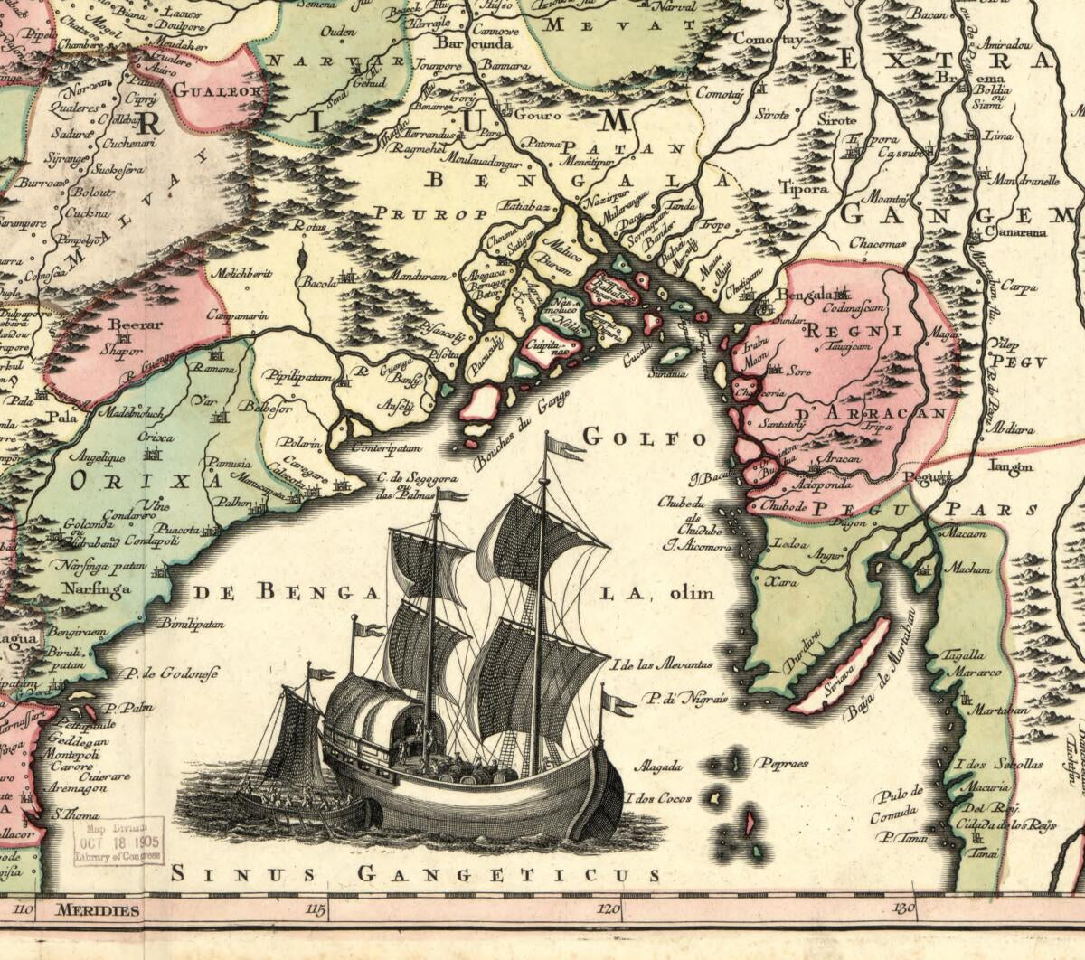This old map of Imperii Magni Mogolis Sive Indici Padschach, Juxta Recentissimas Navigationes from 1735 was created by Matthaeus Seutter in 1735