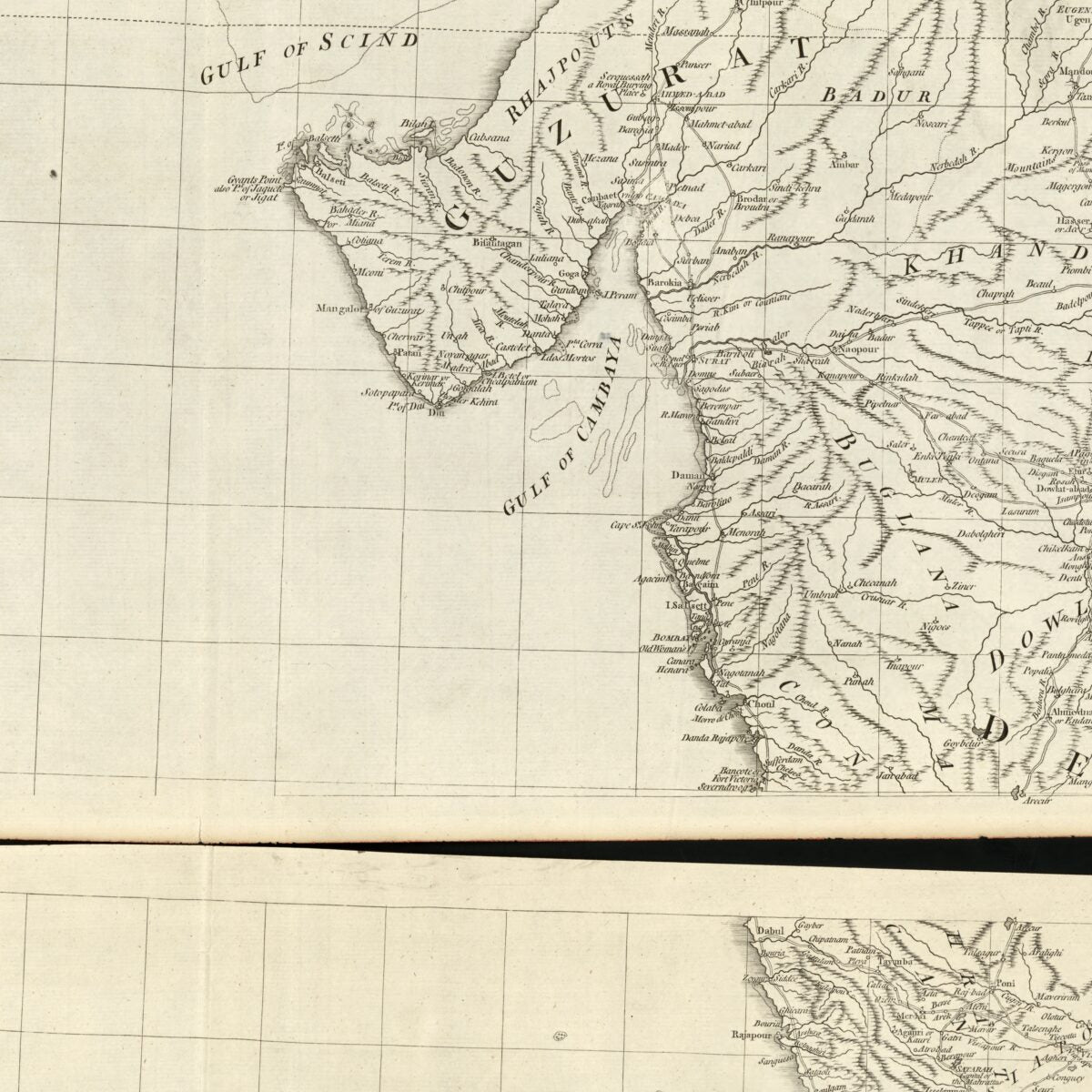 This old map of The East Indies With the Roads from 1768 was created by Thomas Jefferys, Thomas Kitchin in 1768