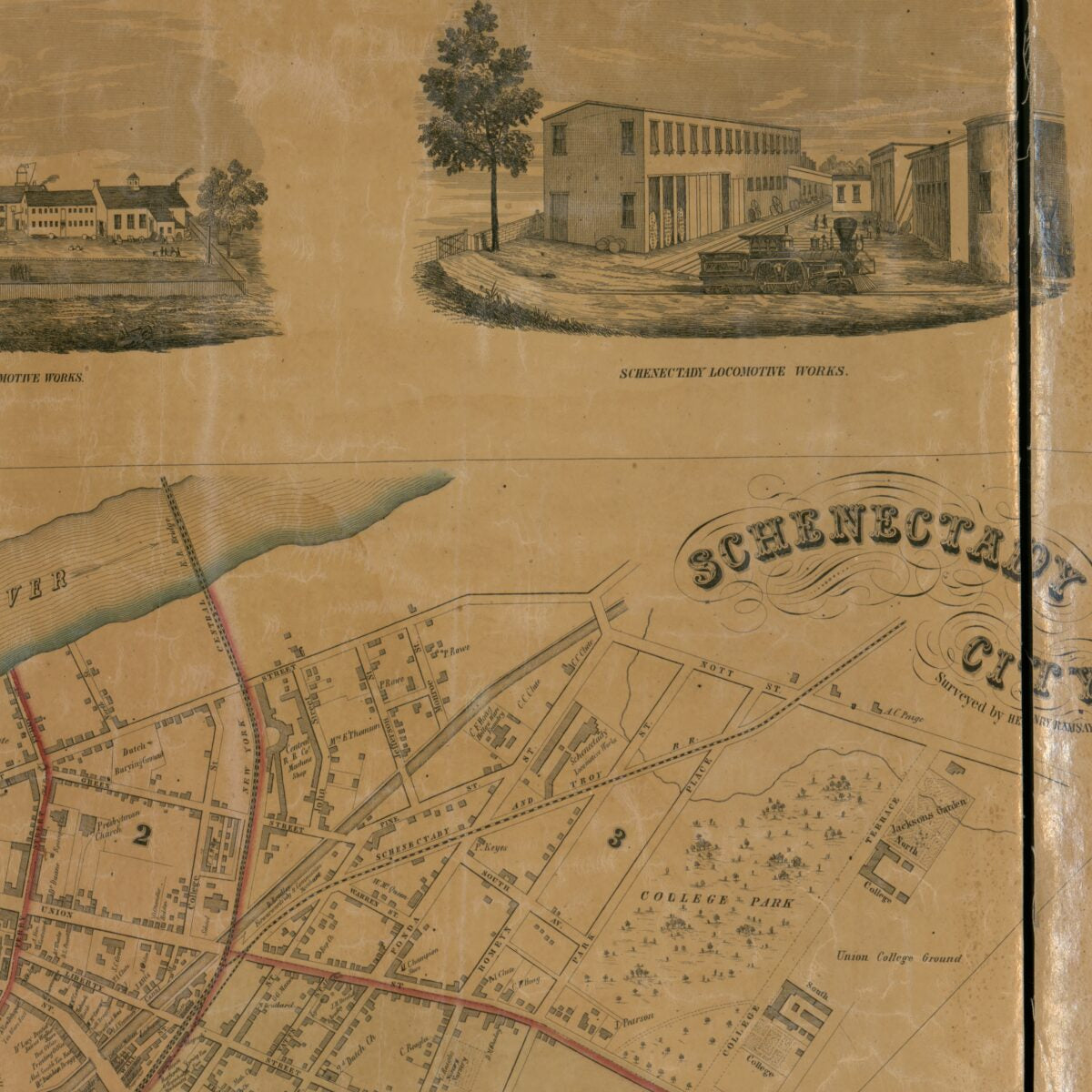 This old map of Map of Schenectady County, New York from 1856 was created by  Dumcke & Keil, L. Fagan, Henry Ramsay in 1856
