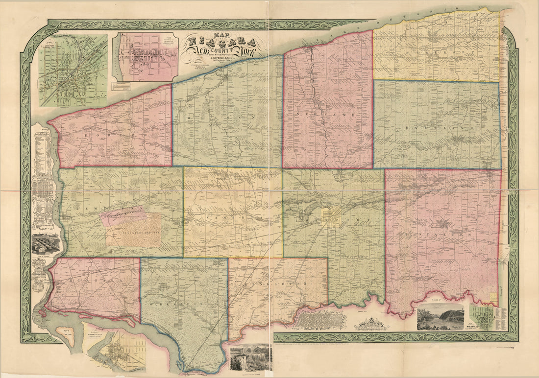 This old map of Map of Niagara County, New York from 1852 was created by Samuel Geil, Franklin Gifford, Robert Pearsall Smith in 1852