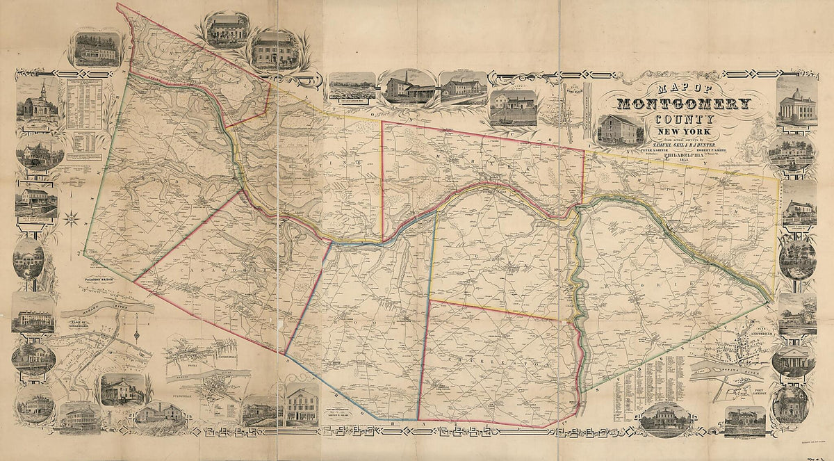 Map of Montgomery County, New York : From Actual Surveys in 1853 by Relic Map Company