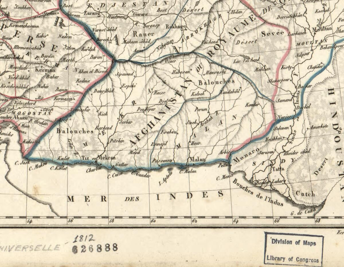 This old map of Perse from 1812 was created by Jean Baptiste Marie Chamouin, (Pierre) Lapie, Conrad Brun in 1812