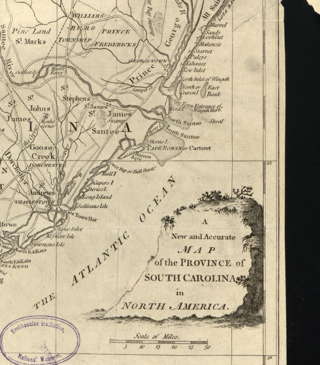 This old map of A New and Accurate Map of the Province of South Carolina In North America from 1779 was created by  in 1779