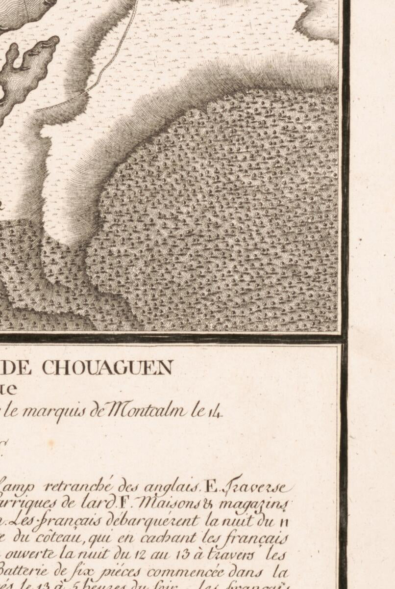 This old map of Attaques Des Forts De Chouaguen En Amérique : Pris Par Les Français Commandé Par Le Marquis De Montcalm Le 14 Août from 1756 was created by G. J. (Georg Joseph) Cöntgen, L. Therbu in 1756